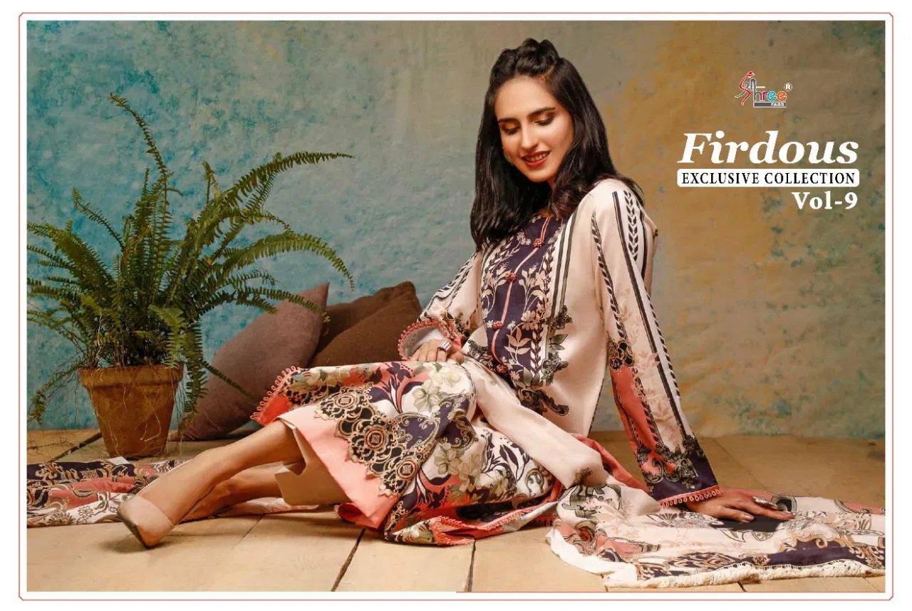 Shree Firdous Exclusive Collection 9 Pure Jam Pakistani Salwar Suits Collection